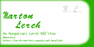 marton lerch business card